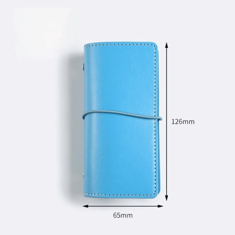 Portable Refillable Pocket Notebook PU Leather Notebook Soft Cover Metal Ring Binder Daily Notes