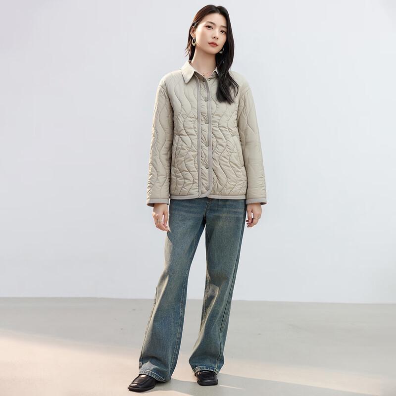 Damen 2-in-1 Abnehmbarer Kragen Gepolsterte Jacke