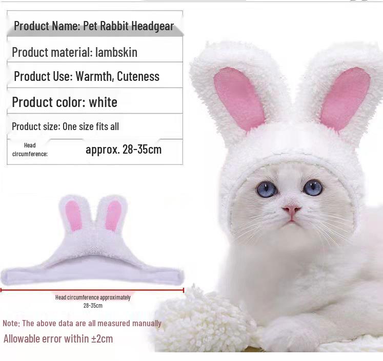 Cozy Cotton Fleece Hat for Small Pets - Perfect for Dogs, Cats, and Rabbits In Autumn and Winter