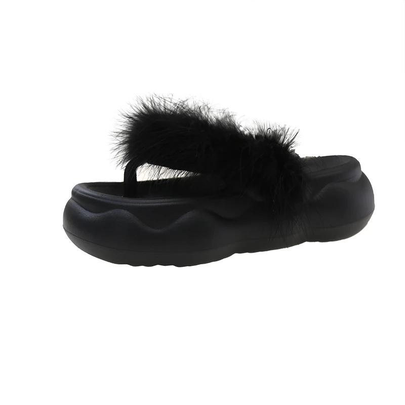 

Модные женские шлепанцы на платформе, украшение Maui, подошва бисквит , шлепанцы для платья, для отдыха, летние, милые, трендовые, женские тапочки 40-41 чёрный