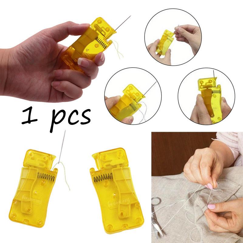 

2pcs DIY Stitch Insertion Automatic Easy Needle Threader Tool Self-Thread Guide Plastic Sewing Accessories