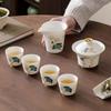 Yangzhi Jade Porcelain Travel Tea Set - Ceramic Kung Fu Teapot with Logo