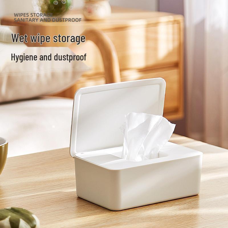 Desktop Dustproof Wet Wipe & Tissue Storage Box with Lid