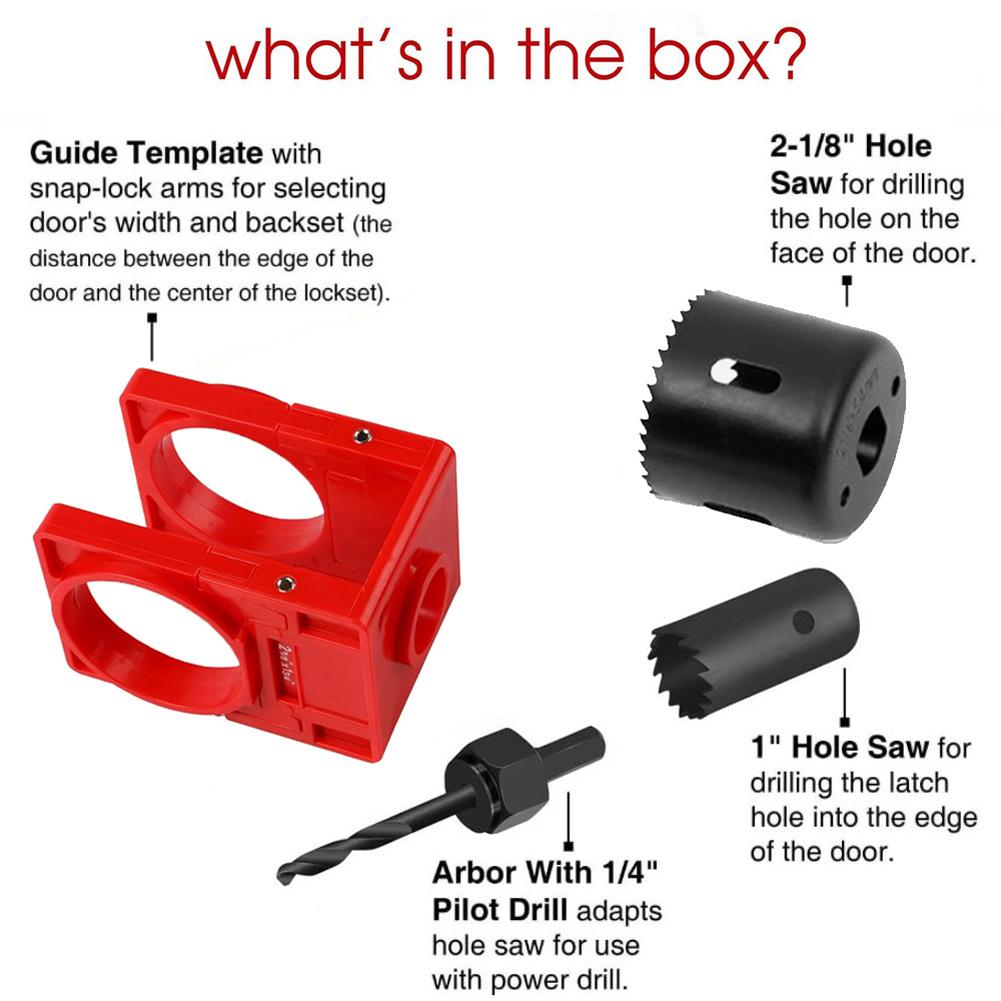 Door Latch Installation Kit Door Latch Mortise Tool Door Lock Hole Saw Set for Accurate Chiseling and Scoring