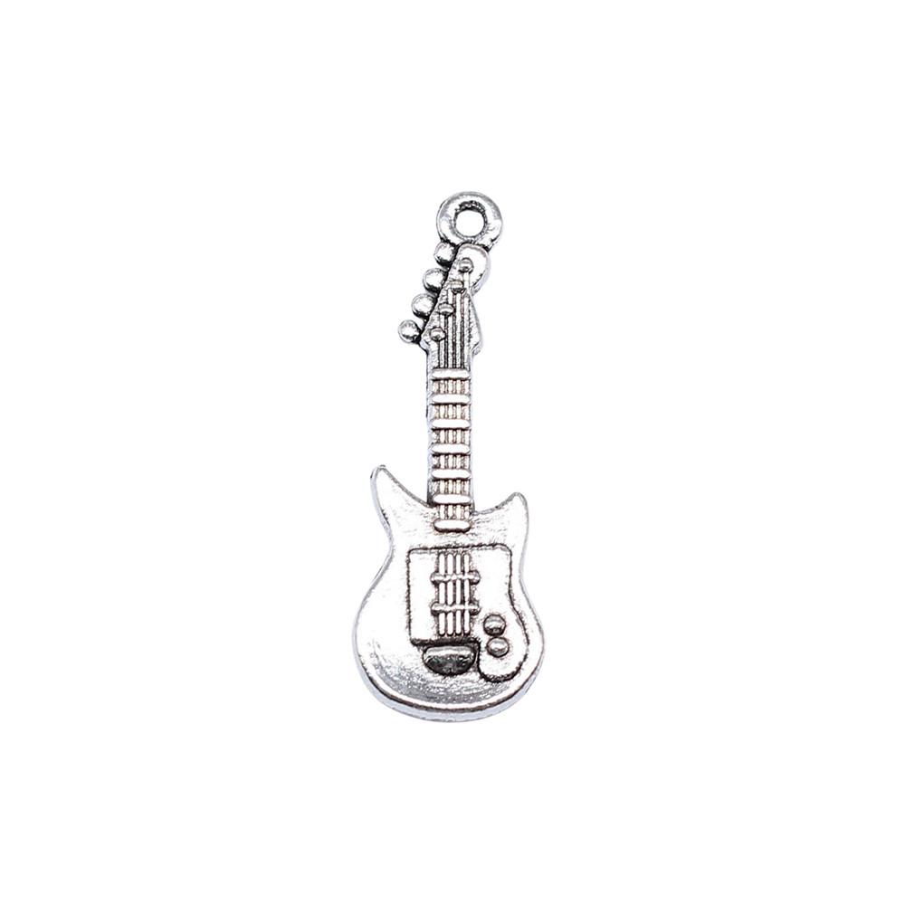 Musical Charms Multi Color Alloy Guitar Pendants For Music Themed Jewelry Making