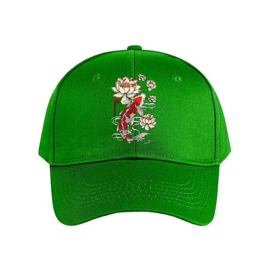 Japanese Koi Fish Lotus Canvas Wall Art Baseball Cap Fashion Unisex Sunhat Womens Outdoor Sports Snapback Cap