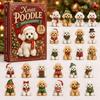 Generic Dog Christmas Advent Calendar 24 Days Cute Puppy Figurine Countdown Blind Box Holiday Home Desktop Decoration Gift