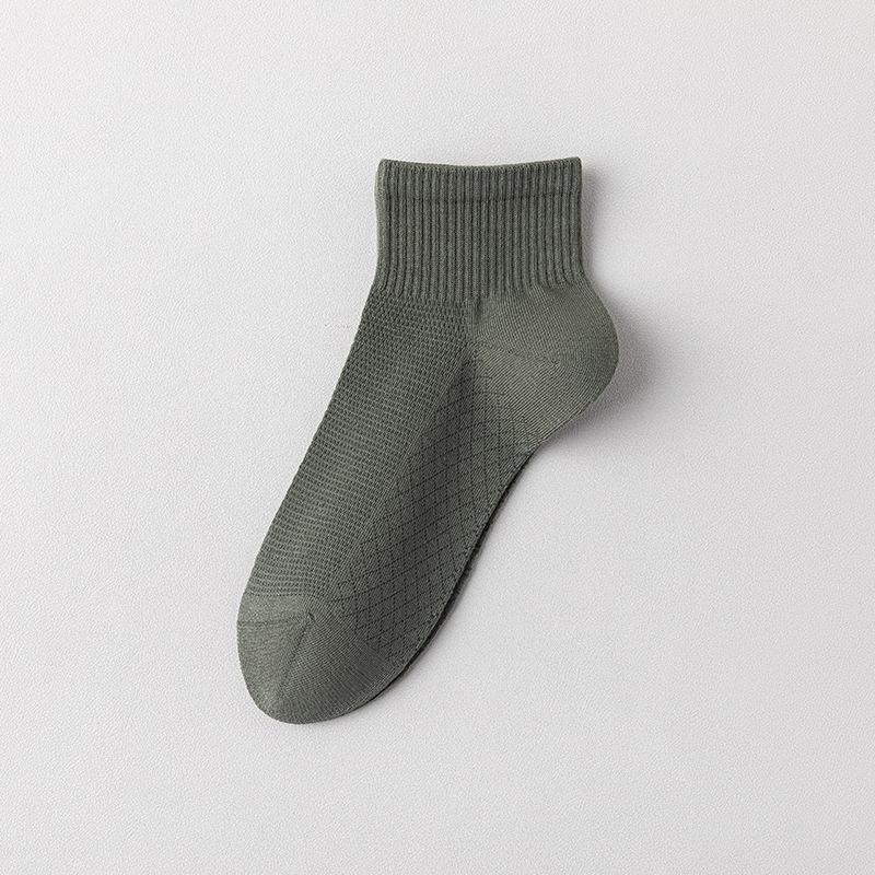 5 Pairs of Men's Summer Thin Cotton Antiodor 7a Antibacterial Student Sports Socks