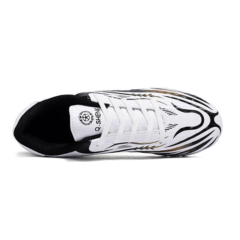 Unisex Non-Slip Wear-Resistant Youth Football Training Shoes with Long Multi-Studs