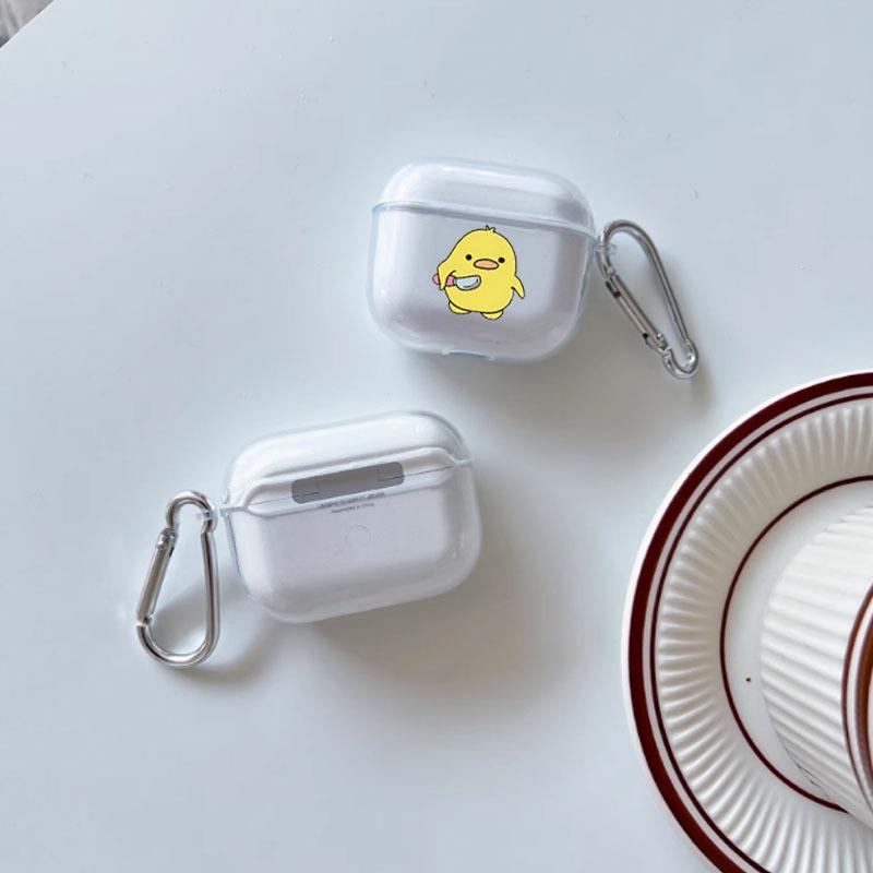 Small yellow duck earphone case protective cover, suitable for AirPods 1 /1/1/pro/pro1 generation, with buckle