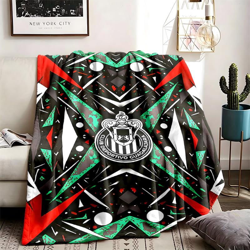Coperte in Flanella Personalizzate a Tema Club Deportivo Guadalajara Morbide e Adatte a Tutte le Stagioni Perfette per Divani Letti e Campeggio