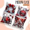 Christmas Cushion Pillowcase Printed 100% Polyester 45X45Cm Throw Pillowcover Decorative Sofa Cushion Pillowslip Home Decor