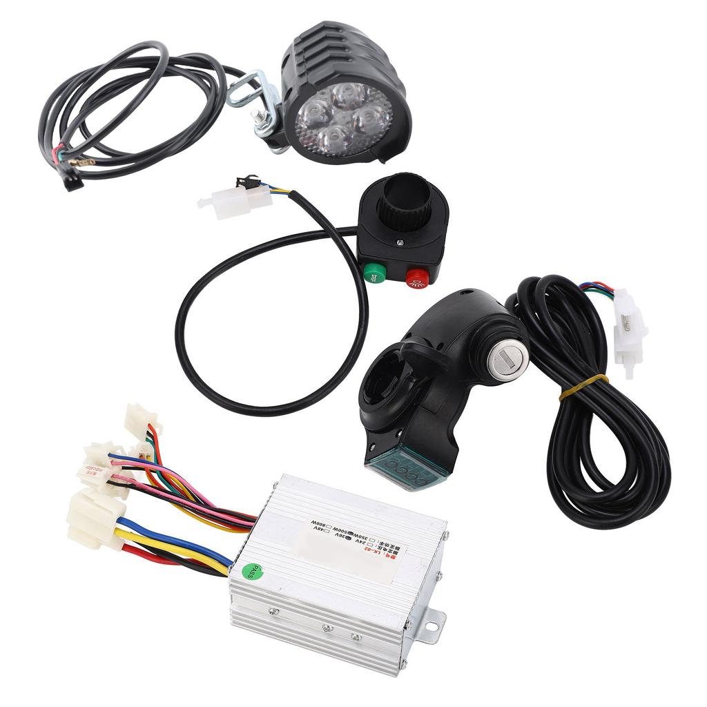 36V 500W Bike Controller Thumb Throttle Set Multi Protection Sensitive Control Brushed Controller with Thumb Throttle