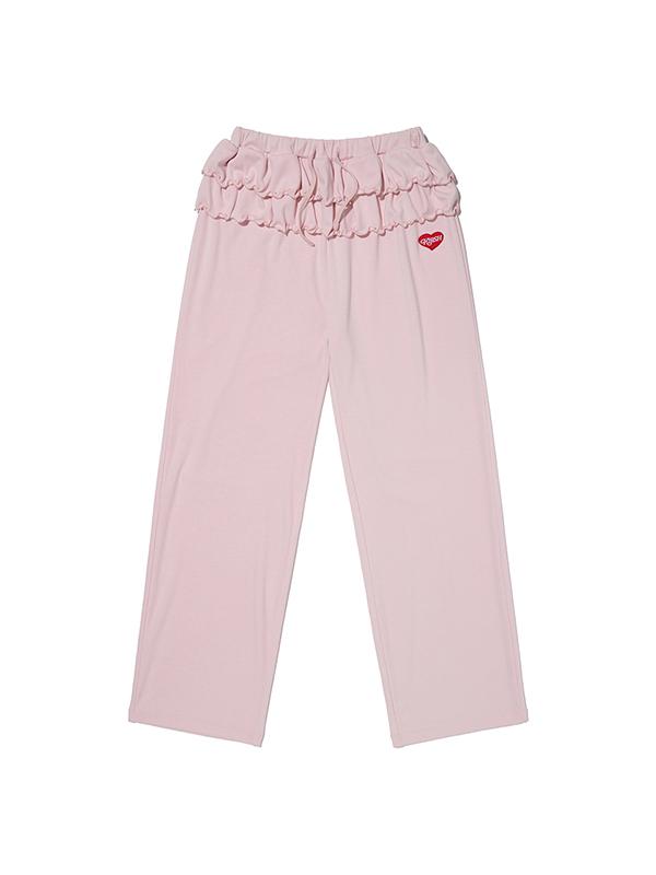 Kirsh Mellow Modal Ruffle Layered Pajama Pants [Light Pink]