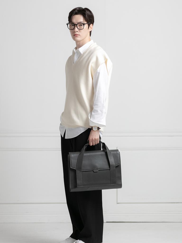 Bedford11Th Polygon Satchel Ceo Bag Gray