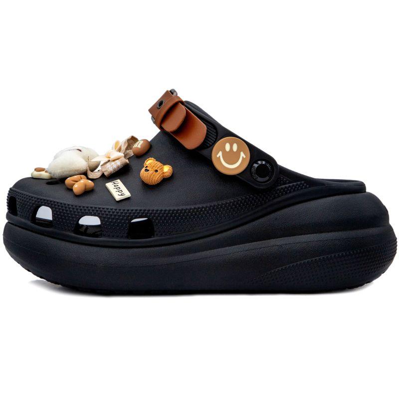 

Crocs Classic Crush Молодежные и Девичьи Клоги Женские Черные 34-35 чёрный