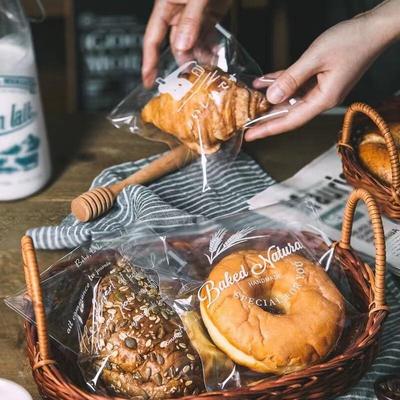Transparent Bagel Bread Packaging Bags