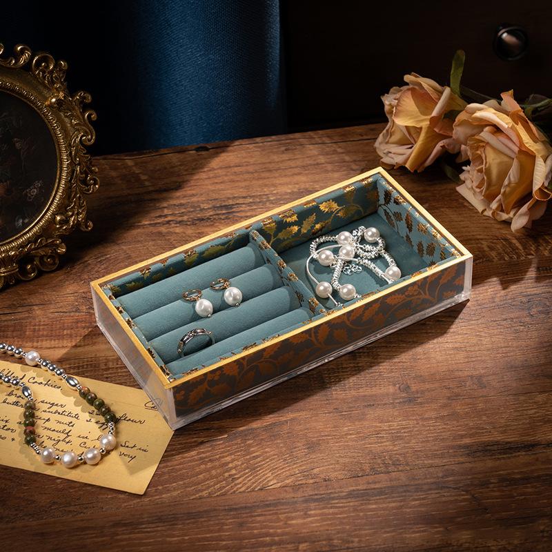 Vintage Schmuck Ringe Präsentationshalter Ständer Tablett Ring Organizer Armband Halskette Präsentation Aufbewahrungstablett für Schublade