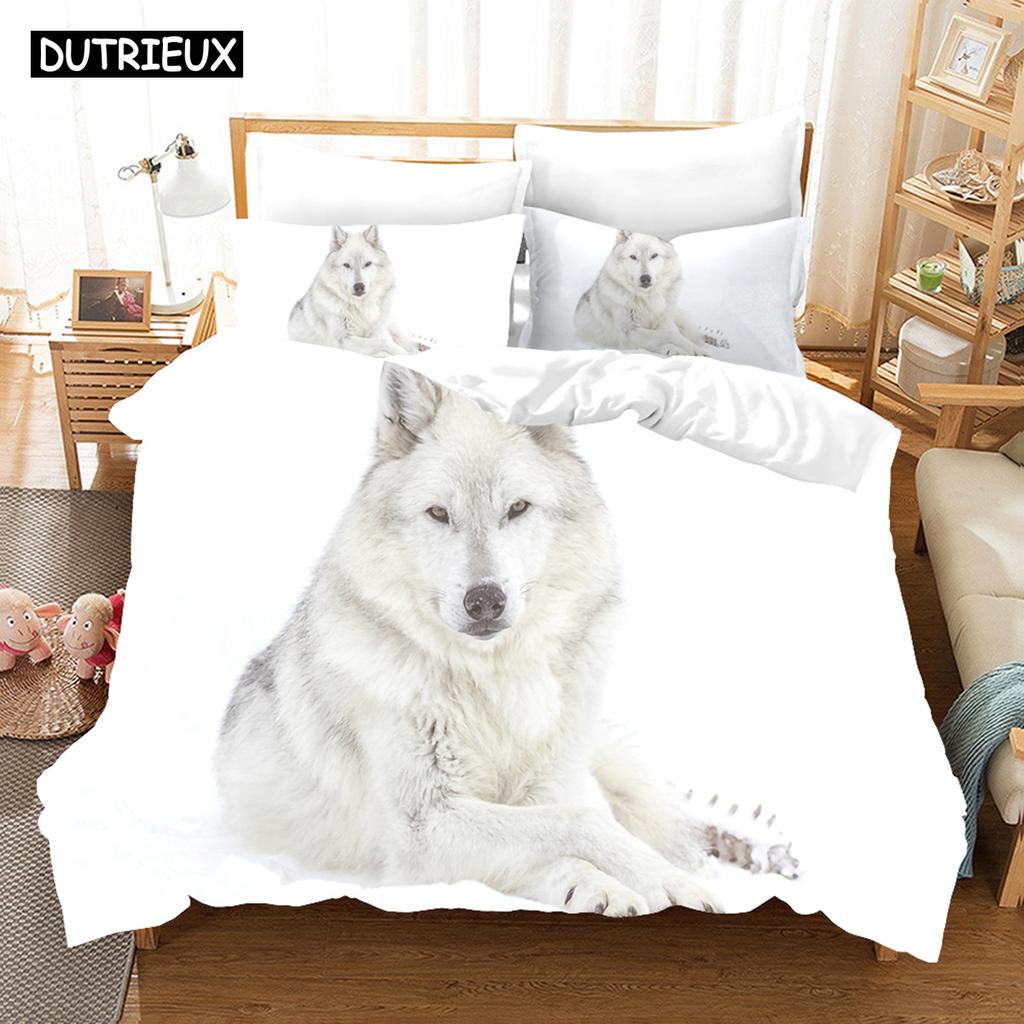3D Die Wolf-Serie Bettwäsche-Sets Bettbezug-Set mit Kissenbezug Twin Full Queen King Bettwäsche Bettwäsche