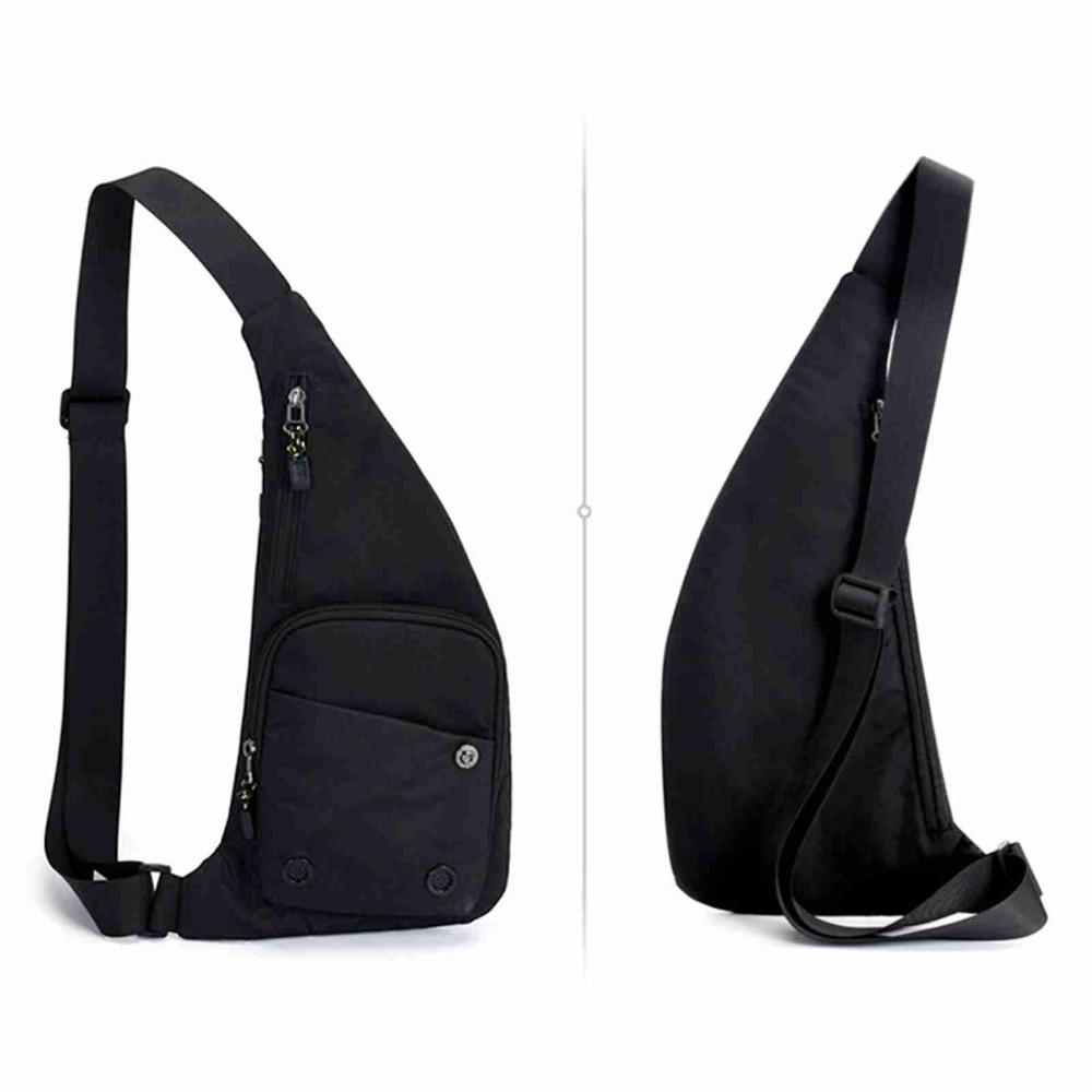 Lightweight Crossbody Shoulder Bag Zipper Pockets Sling Backpack Chest Bag  Camping Outdoor