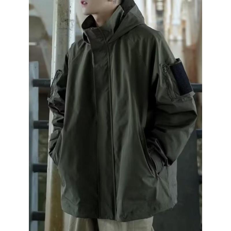

Японская рабочая куртка с капюшоном для мужчин на весну и осень, новая модная свободная повседневная куртка, трендовая куртка 2XL