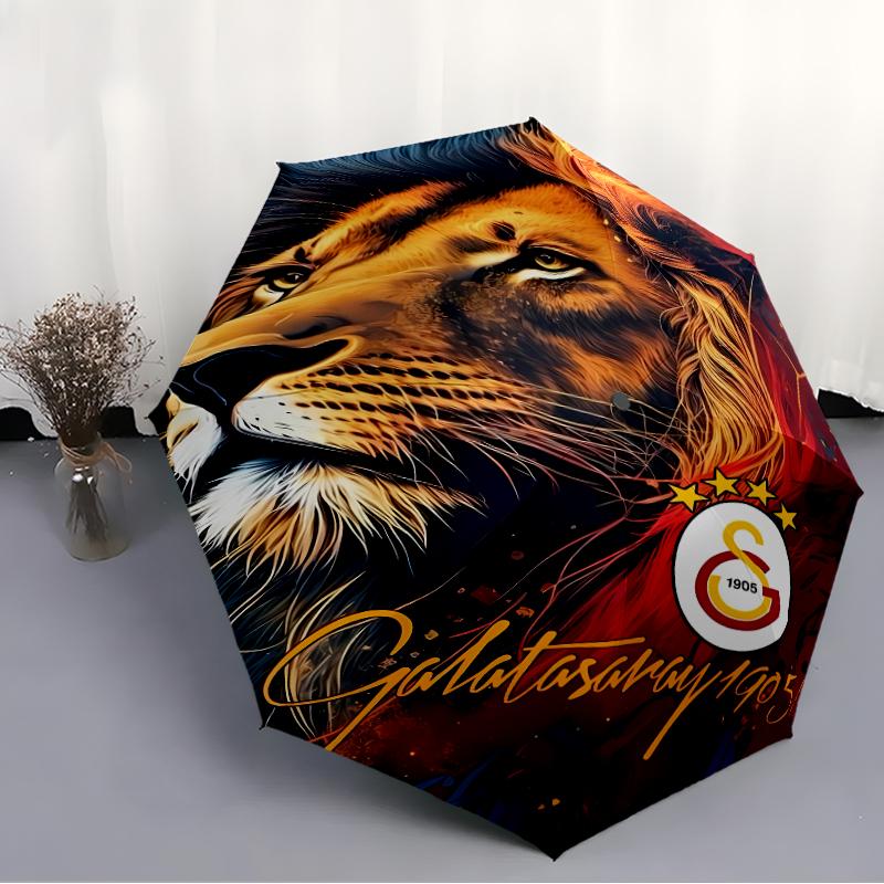 Printed Galatasaray S .KPrinted Folding Umbrella,Outdoor,Leisure,And Travel Umbrella,Durable Umbrella Fabric,Birthday And Holiday Gift