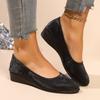 Women's Plus Size Satin Wedge Shoes Spring Retro Hong Kong Style