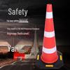 EVA High-Speed Traffic Cone with Reflector, Rubber Base, and PVC No Parking Sign