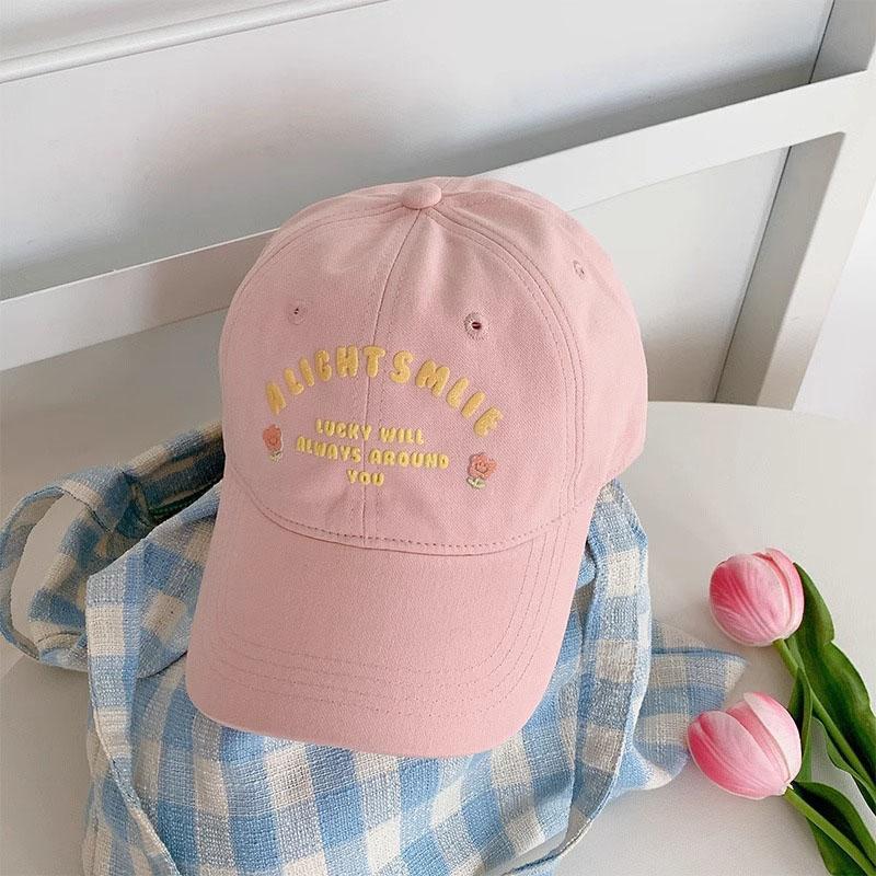 

RICYGVM Girls Pink Baseball Hat For Women Sunshade Duck Tongue Cap Embroidery Letter Peaked Caps Fashion Outdoor Sports Visors Adjustable рожевий