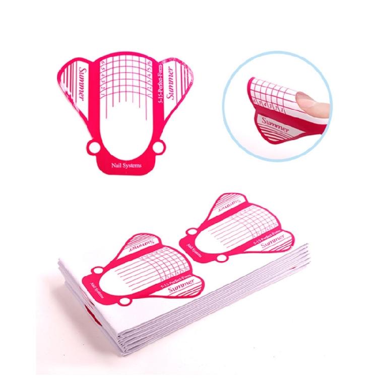 100 Pieces Nail Sculpting Forms With Strong Adhesive Nail Extension Accessory For Seamless Application At Home Or Salon