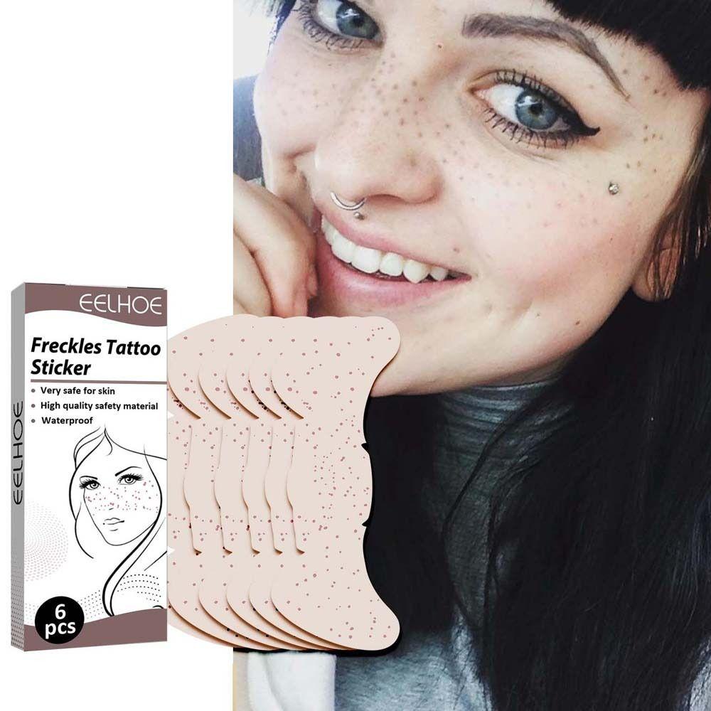 

6 шт. / Комплект Украшение кожи Веснушка Татуировка Патч Веснушка Временные татуировки Вечеринка