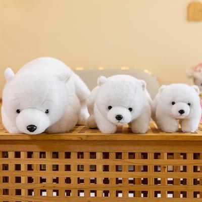 Simpatico Orso Polare Bambola Morbido Orso Sdraiato Peluche Grande Cuscino per Dormire Regalo di Compleanno per Ragazze