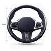 2pcs Car Accessories Carbon Fiber Non-Slip Steering Wheel Cover For Ford Focus Mondeo Kuga Fiesta MK7 Escort Explorer Edge 2 4 MK2 MK4