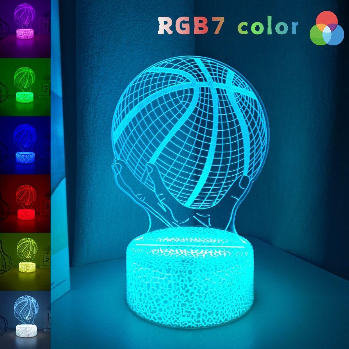 

Rugby 3D Night Light - USB Powered, How Much Light, Creative Desktop Decoration in Bedroom, Perfect Gift for Friends and Family WHITE