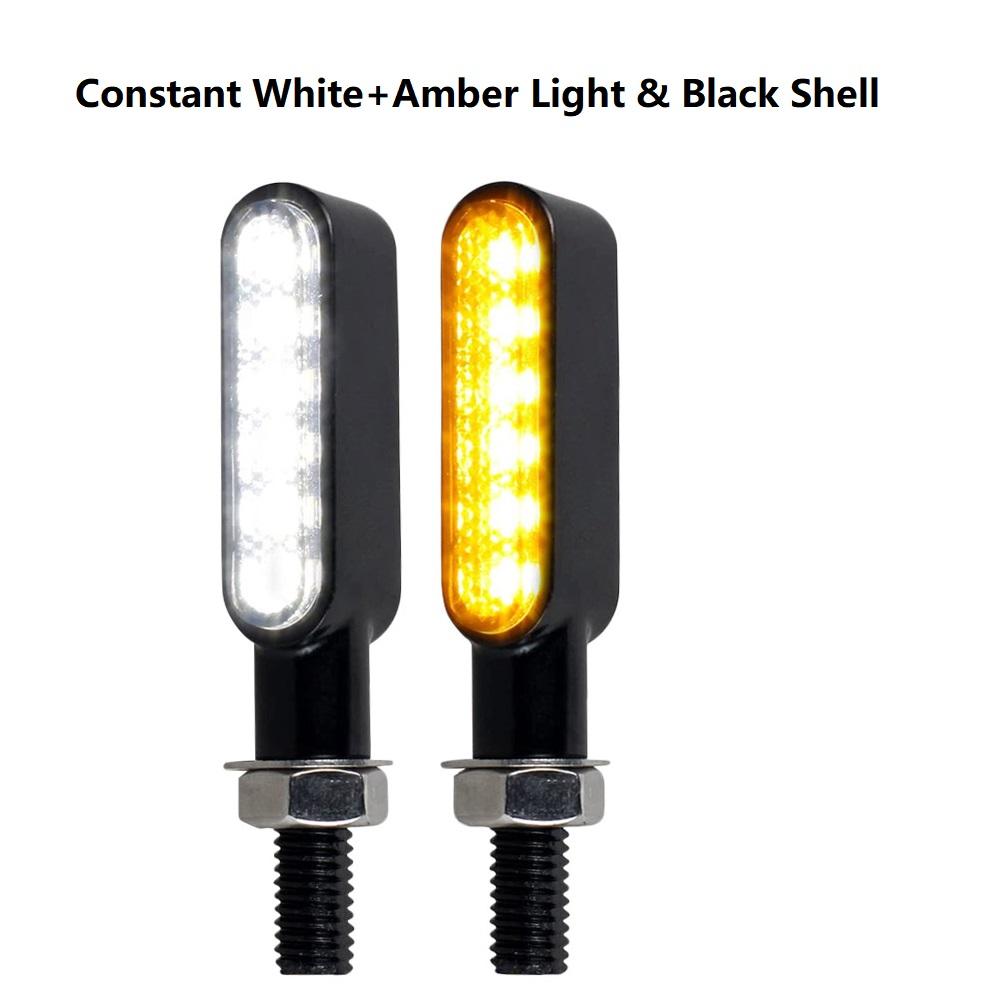 2pcs 6 leds Motorcycle Indicators Mini LED Turn Signal Light Flasher Amber Lamp Blinker Universal