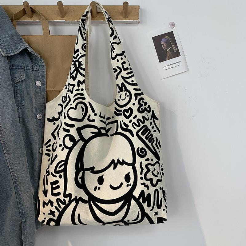 2025 New Canvas Bag Large Capacity Shoulder Bag Tote Bag