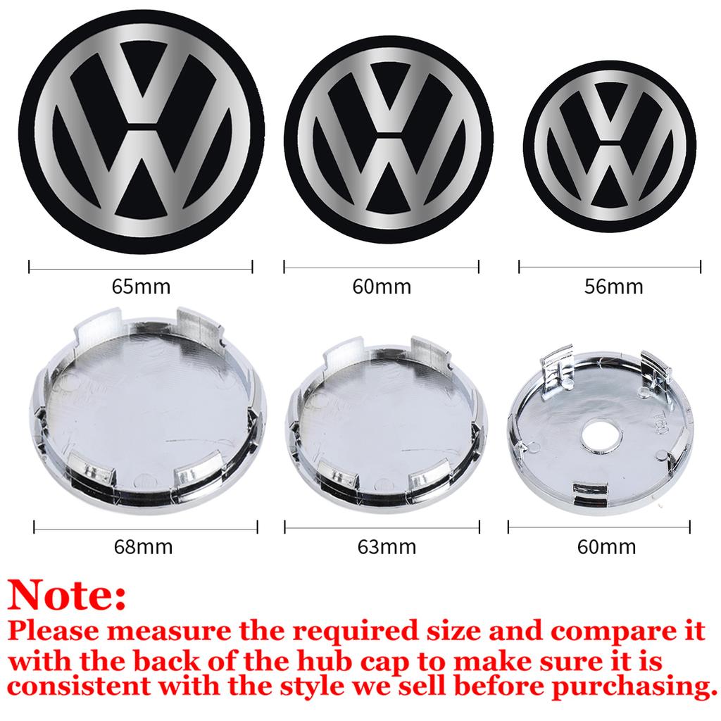 Pro VW Volkswagen Jetta MK5 Golf 4KS 60MM/ 63MM/68 MM Krytky středů kol pro auto Kryty ráfků pneumatik Autopříslušenství Pro Volkswagen