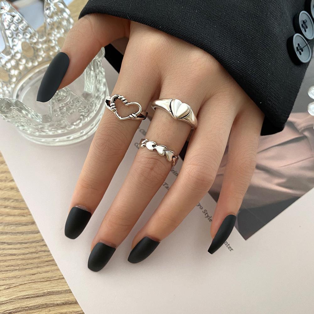 European Hip Hop Style Wide Band Open Ring – Chain Joint Tail Ring for Index Finger