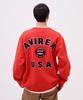 Avirex VARSITY LOGO CREW NECK SWEAT M 150 Orange 783-3932007 Men's