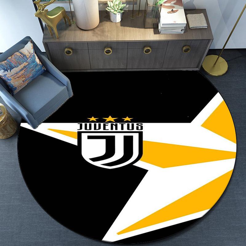 Juventus Endurance Poster Round Rug for Livingroom,Bedroom, Palyroom, Chair Rug, Area Rug, Circle Carpet, Large Size Fan Christmas Gift