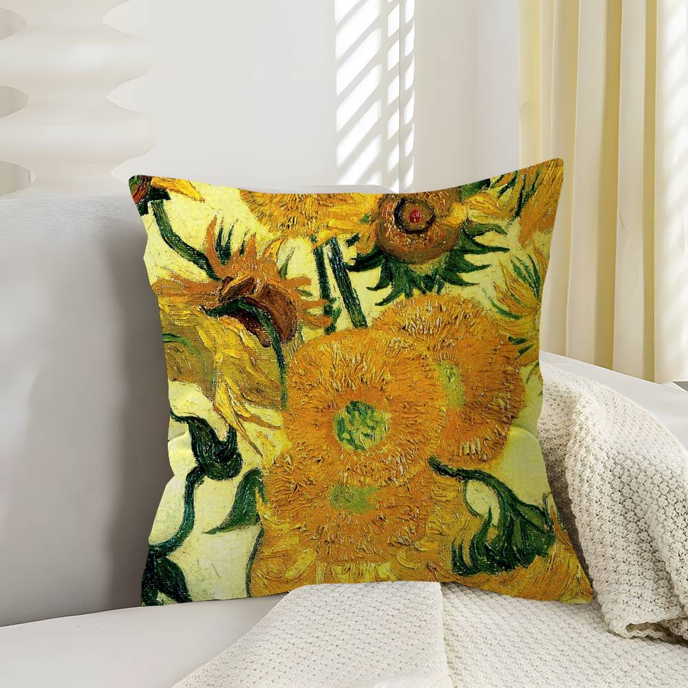 V-Van Gogh Pillowcase toon Gift Cushion Cover Bedroom Home Sofa Chair Seat Decor pillow case