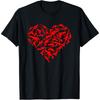 Gun Shaped Heart Valentines Days Gift Gun Lovers Gift T-Shirt