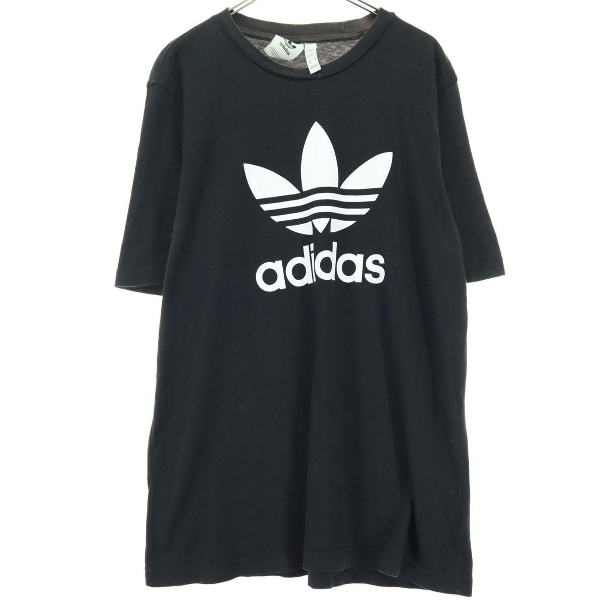 

Футболка с логотипом adidas Trefoil, с коротким рукавом, XL, черная, мужская, б/у