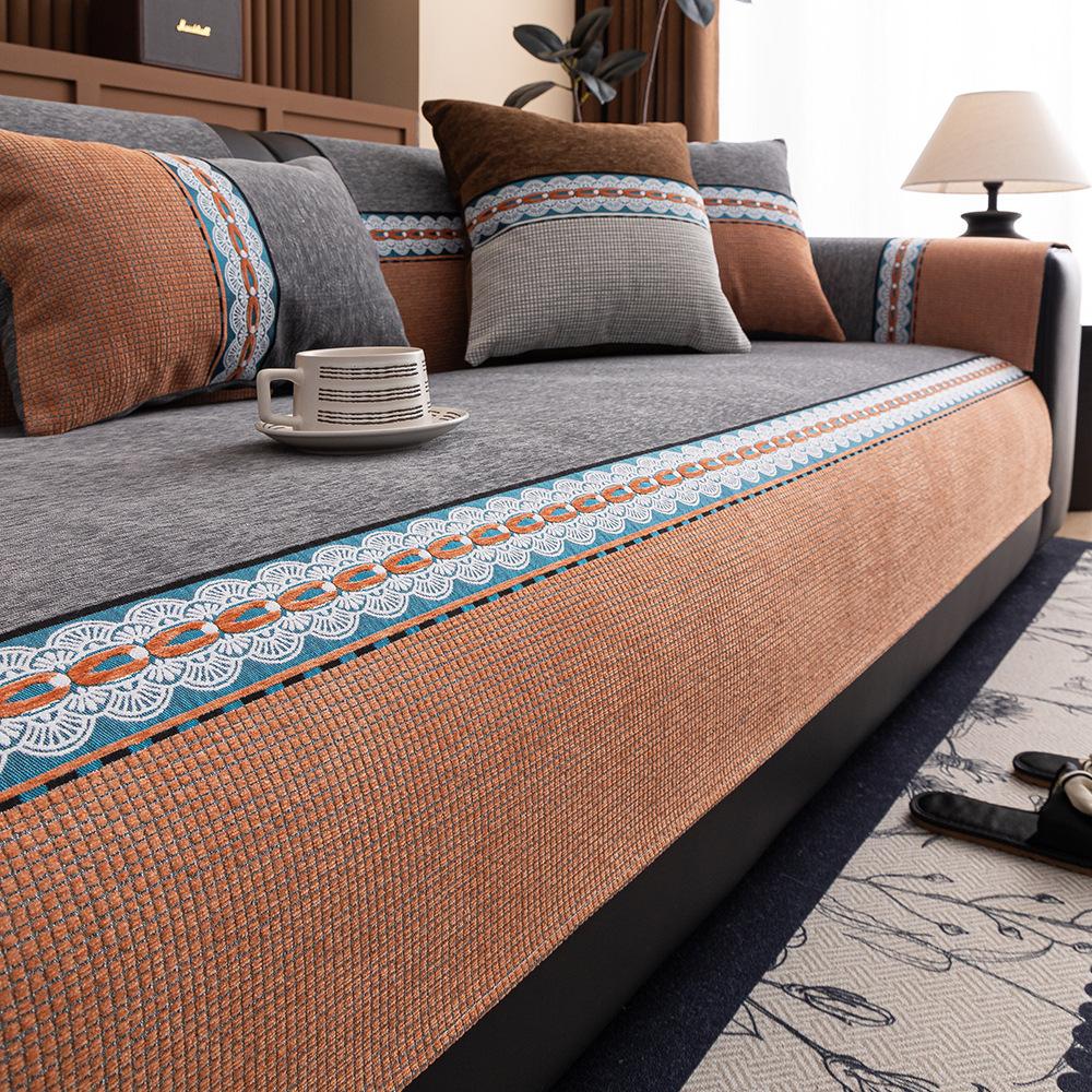 Chenille Nordic Sofa Cover For Living Room Non-slip Couch Towel Covers Four Seasons L Shaped Corner Sofa Seat Pad Home Decor 90x70cm 1pcs серый 3570₽