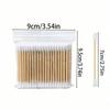 300 Stück Hochwertige Doppelköpfige Reinigungsstäbchen Kosmetische Holzreinigungsstäbchen, Schönheits- und Körperpflegetipps, Runde Einweg-Ohrreinigungsstäbchen