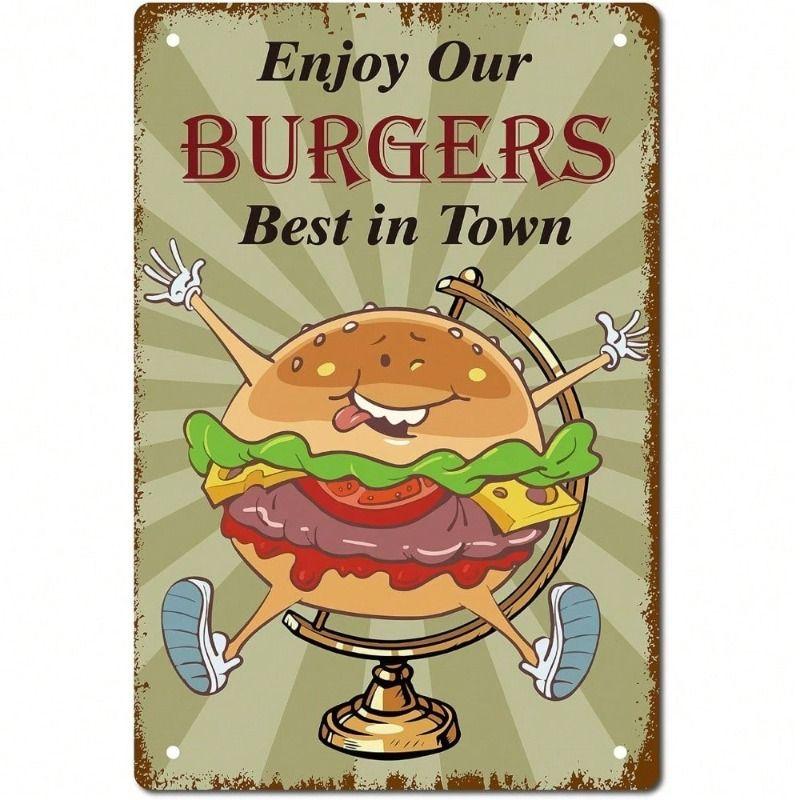 Retro Metal Tin Sign Wall Art Decor for Living Room Garage Man Cave
