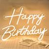 Happy Birthday Neon Sign for Backdrop, LED Happy Birthday Light Up Sign, USB Powered Dimmable Neon Light for Birthday Party Decorations Wall Decor,