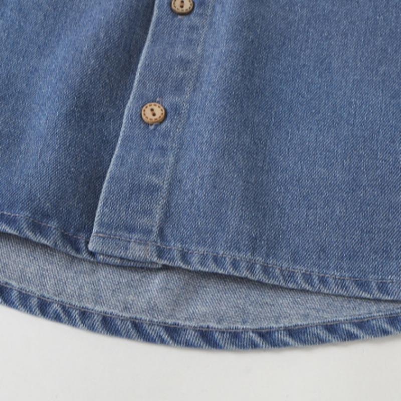 Jarní a podzimní nová dětská volná univerzální ležérní džínová košile
