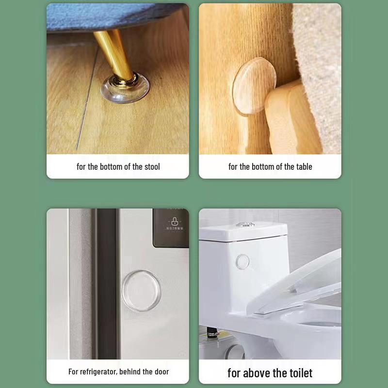 High-Transparency Anti-Collision Door Stopper & Silent Silicone Buffer Pad