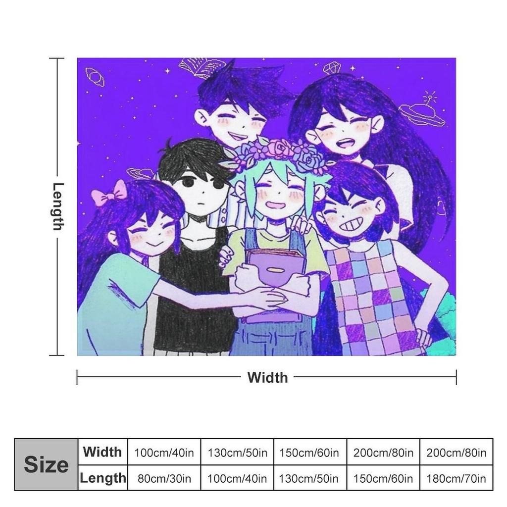 Omori Character II Throw Blanket Bed Covers Blankets Sofas Of Decoration Blankets